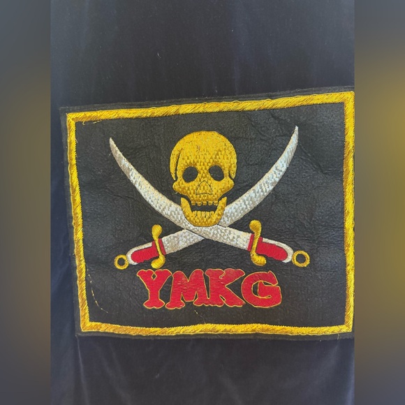 Vintage handmade pirate vest.  Velvet with hand custom embroidery. One of a kind - Picture 1 of 6